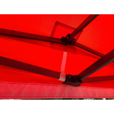 Barnum pliant 3x3 rouge Acier sans Mur de côté ATB