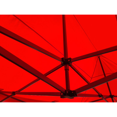 Barnum pliant 3x3 rouge Acier sans Mur de côté ATB