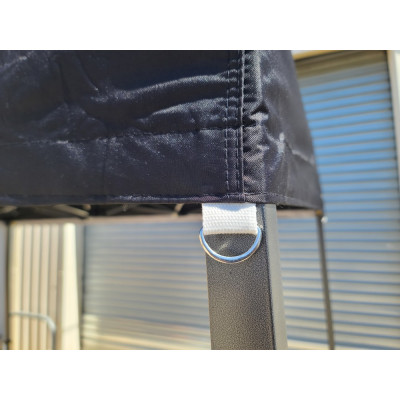 Barnum pliant 3x3 Noir Acier sans Mur de côté ATB