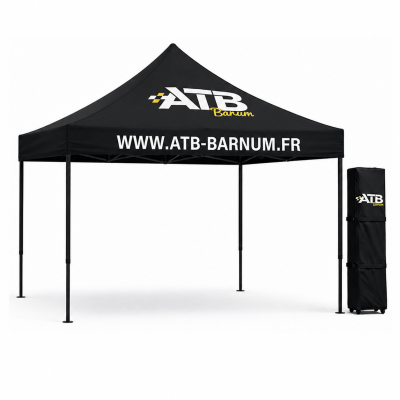 Barnum pliant 3x3 Noir Logo ATB-Barnum