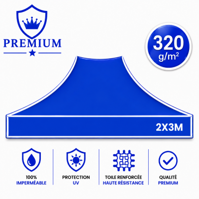 Toit rechange Tente Barnum 2x3 Bleu premium