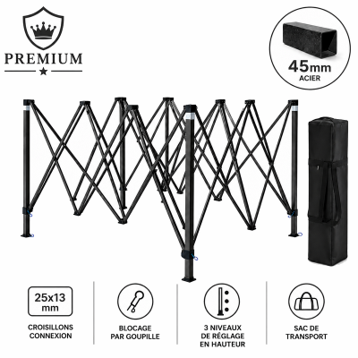 Structure pliante acier Premium 45 mm