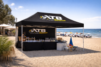 Barnum pliant pro 3x4.5m aluminium au bord de la mer